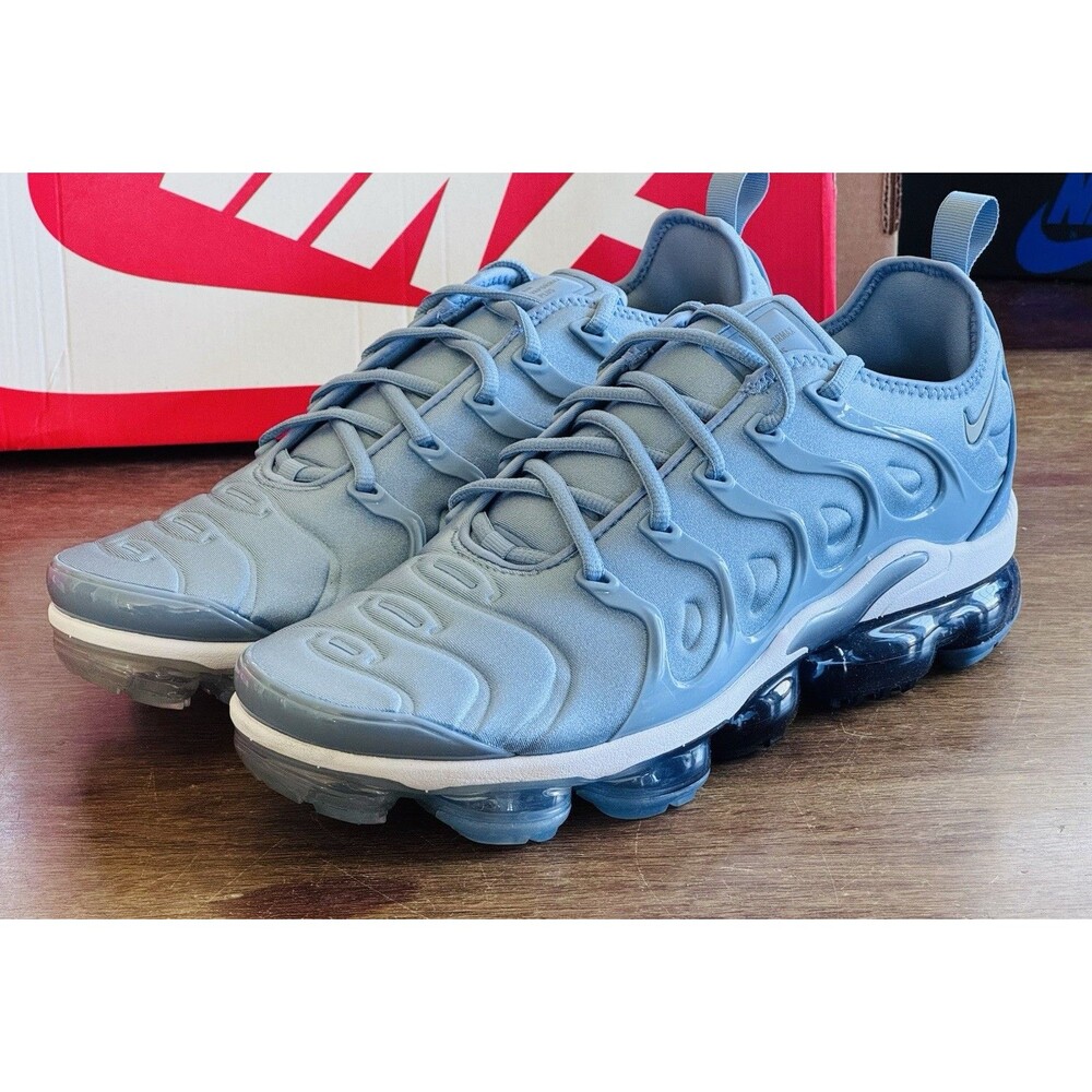 Men’s Size 12 Nike Air VaporMax Plus Work Blue Cool Grey 924453-402 NIB